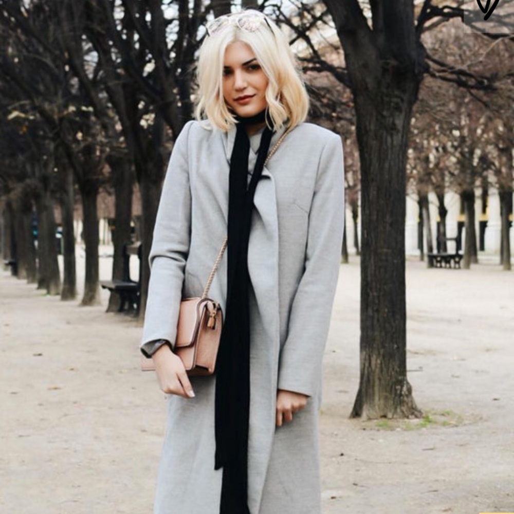 The Fifth Waterfall Long Coat Heather Gray, Sz L - Picture 2 of 6